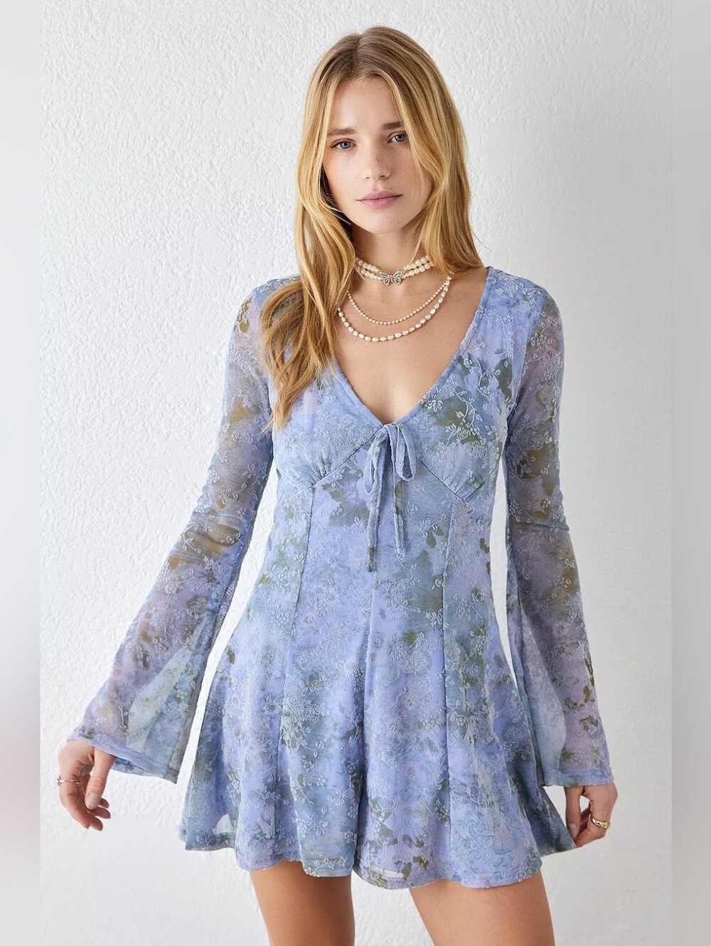 Eva Mesh Playsuit Urban Outfitter